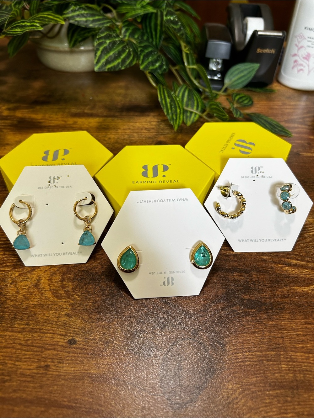 Bomb Party Set of 3 OG Gold Earrings